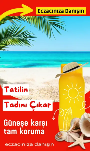 Tatilde güneşe karşı koruma